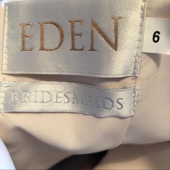 EDEN Bridals V-Neck Ruffled Dress - Picture 4 of 6